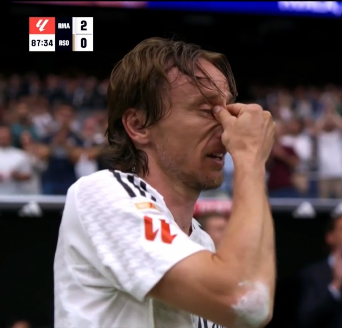 Tried the nonchalant gimmick but then saw Modric crying and I had to cry too.