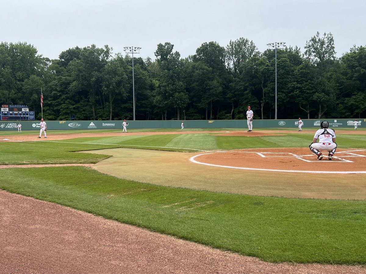 Cooper Trinkle (@ctrinkle23) on Twitter photo In Evansville this AM to catch some area prospects.
First stop - <a href="/USIBaseball/">USI Baseball</a> for 2A #2 Mater Dei vs. a quality Gibson Southern club.
Stay tuned into <a href="/PrepBaseballIN/">Prep Baseball Indiana</a> & <a href="/PrepBaseINScout/">Prep Baseball Indiana Scouting Coverage</a> for the highlights, along w the rest of our staff covering the #HoosierState today. In Evansville this AM to catch some area prospects.
First stop - <a href="/USIBaseball/">USI Baseball</a> for 2A #2 Mater Dei vs. a quality Gibson Southern club.
Stay tuned into <a href="/PrepBaseballIN/">Prep Baseball Indiana</a> & <a href="/PrepBaseINScout/">Prep Baseball Indiana Scouting Coverage</a> for the highlights, along w the rest of our staff covering the #HoosierState today.