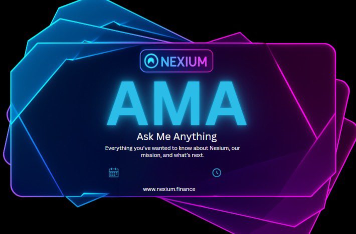 🤖Nexium AMA Incoming – Big Updates Ahead!

⚡️The Nexium team is gearing up to unveil exciting developments that will shape the future of cross-chain bridging.

🔤 New features, roadmap, enhanced performance, and powerful tools are on the horizon – and you’ll be the first to hear