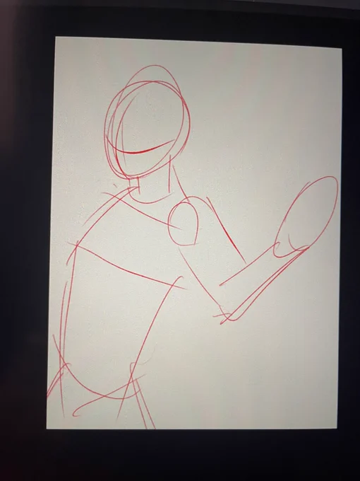 次のお絵描きのラフ画 