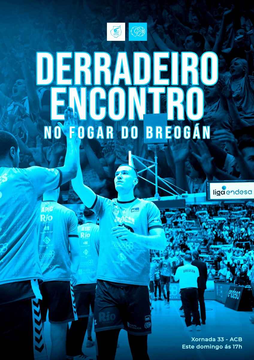 Mañá é un día moi especial: trátase do último partido no Pazo esta tempada! 🏟👏🏻

Ovacionaremos ó equipo e staff pola súa tempada, cantaremos por renovacións, e ANIMAREMOS noutra das grandes tardes do Fogar do Breogán.

Hai que GAÑAR ao Granca para non abandoar o soño Europeo! 🇪🇺
