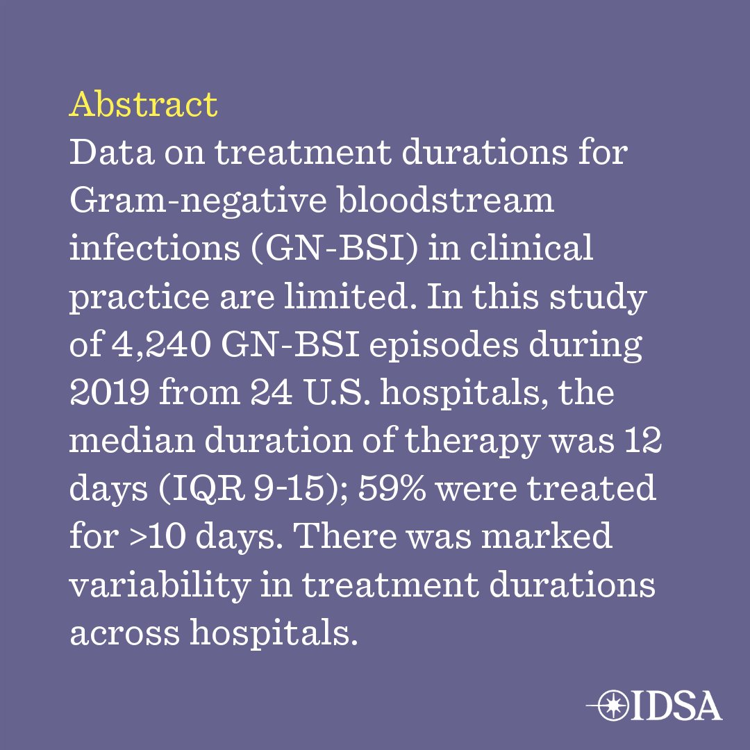 Variability in Durations of Therapy for Gram-Negative Bloodstream Infections and Factors Associated with Prolonged Durations

✅ Just Accepted
🔗 bit.ly/4krRAhr
