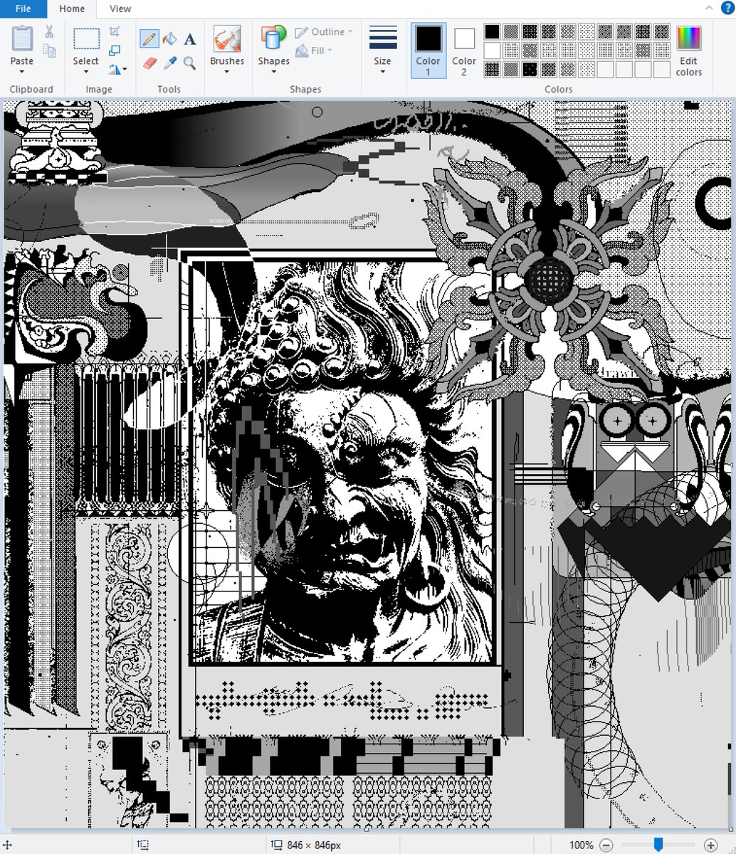 khwampa's tweet image. Bodhisattva of Chaos, MS Paint, 2025