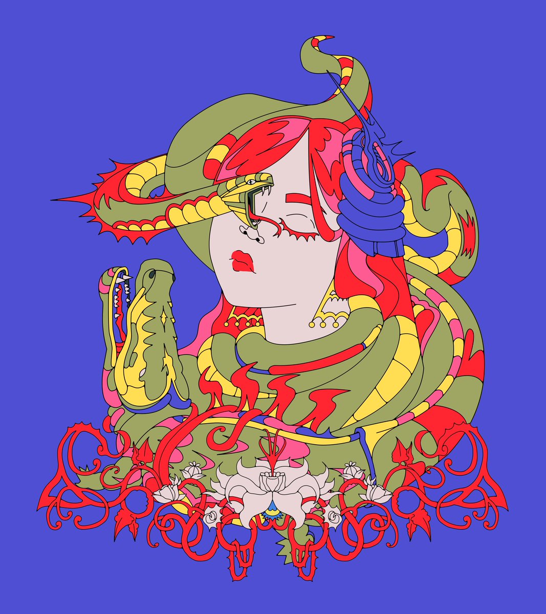 Don't look at me with those eyes that dazzle me.
#art
#illustration