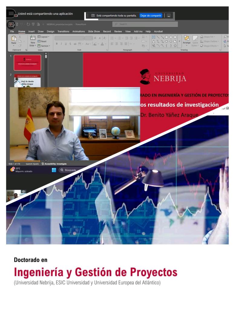 Gracias a <a href="/Nebrija/">Universidad Nebrija</a> Universidad por invitarme a impartir en el #Programa de #Doctorado #IngenieríaYGestiónDeProyectos (Universidad Nebrija, <a href="/ESIC_University/">ESIC</a> y <a href="/uneatlantico/">uneatlantico</a>) las sesiones de conferencias Difusión de los resultados de investigación.