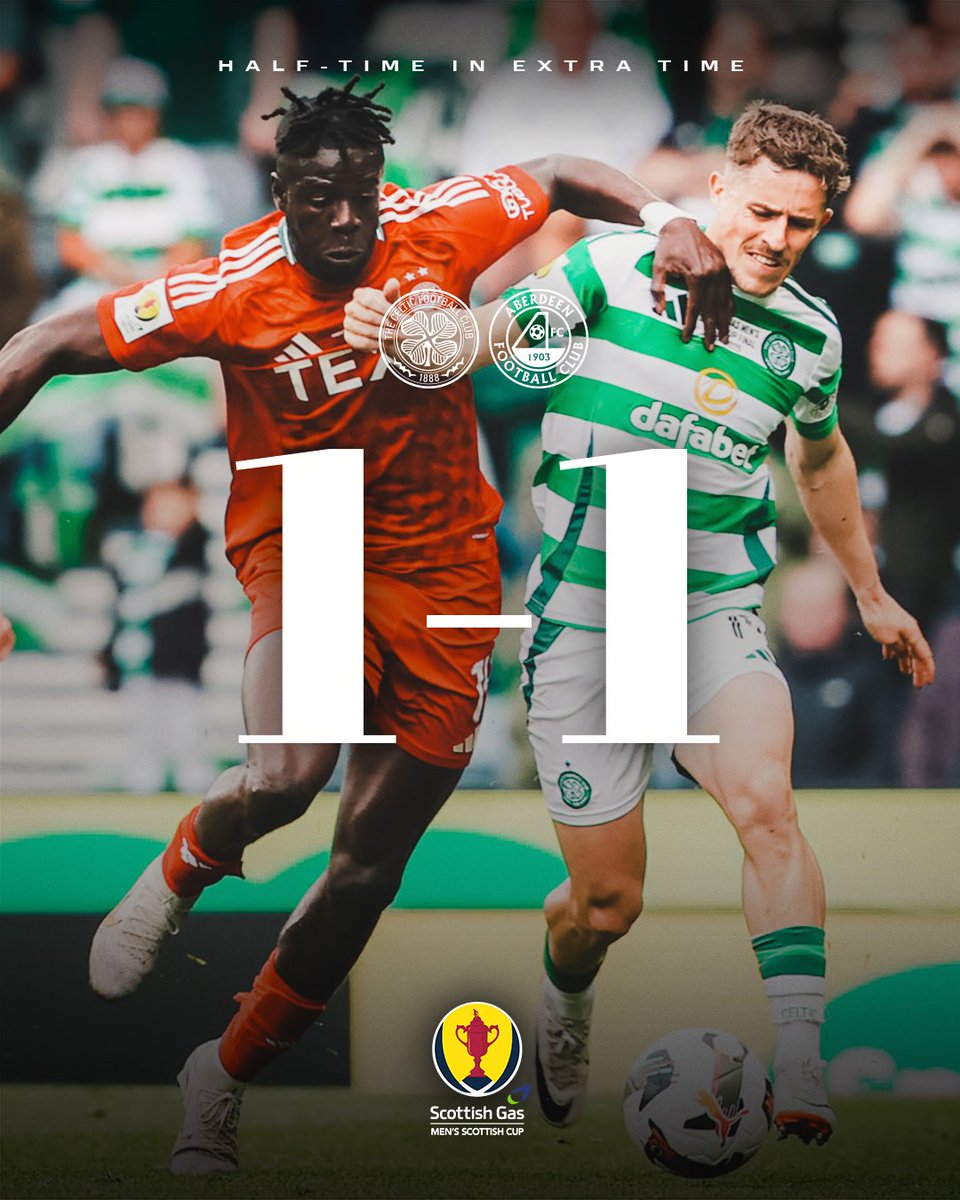 延長戦後半へ

🟥1️⃣-1️⃣🟩

#ABECEL | #CelticFC🍀🏆