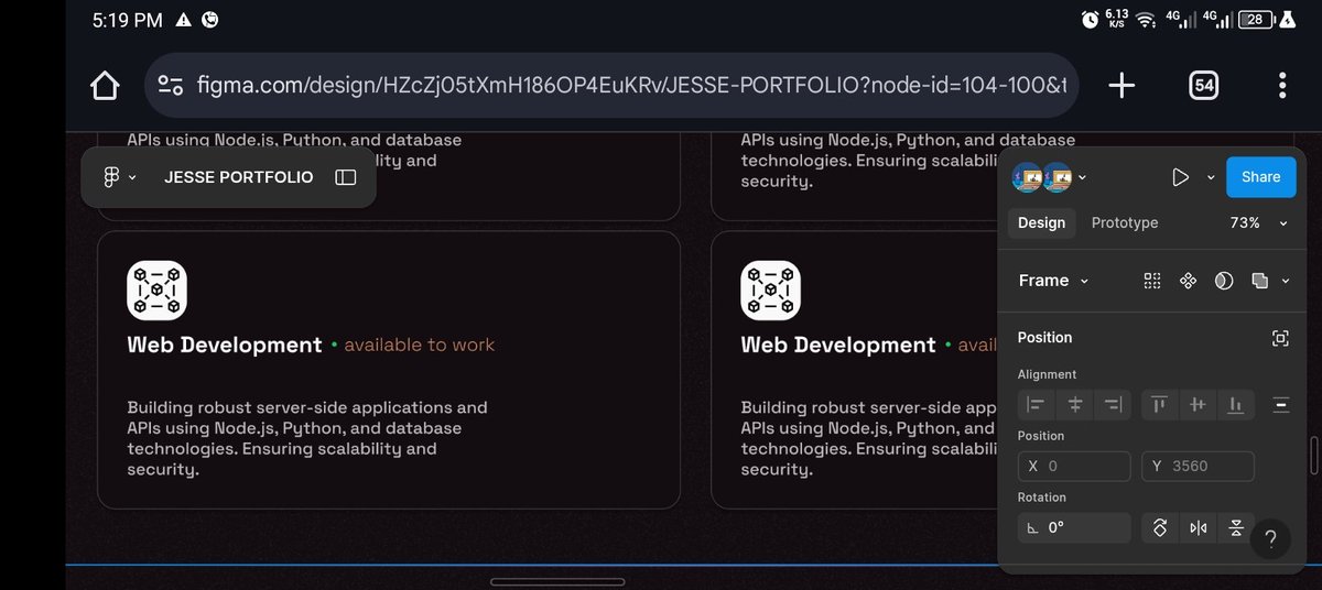 stephenOshateye's tweet image. Well, it turned out you can use figma on mobile browser in desktop mode, make to cooking.

Where there is will, there&apos;s a way abi how una dey talk am?😂