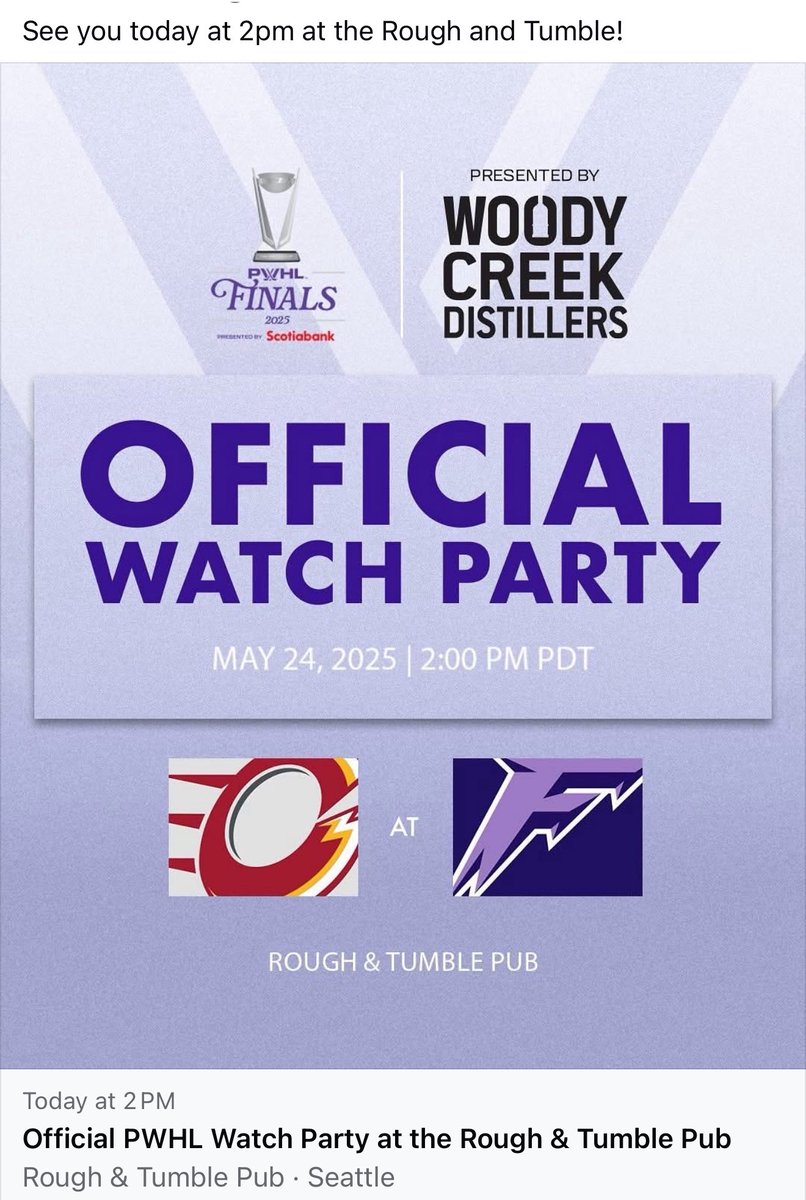 Will we see you today at 2pm at the Rough and Tumble!!?! Hope so!