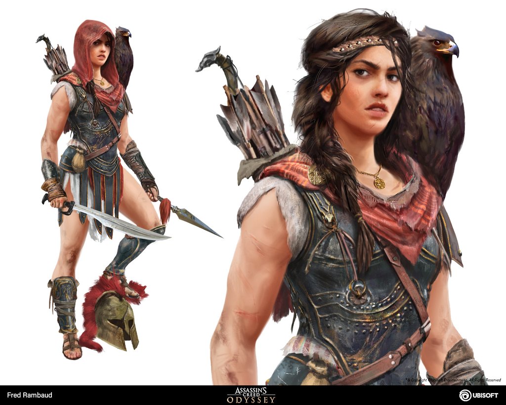 Early concept art of Kassandra, the Eagle Bearer from Assassin’s Creed Odyssey, by Fred Rambaud. 🦅🔥

#AssassinsCreed #Ubisoft