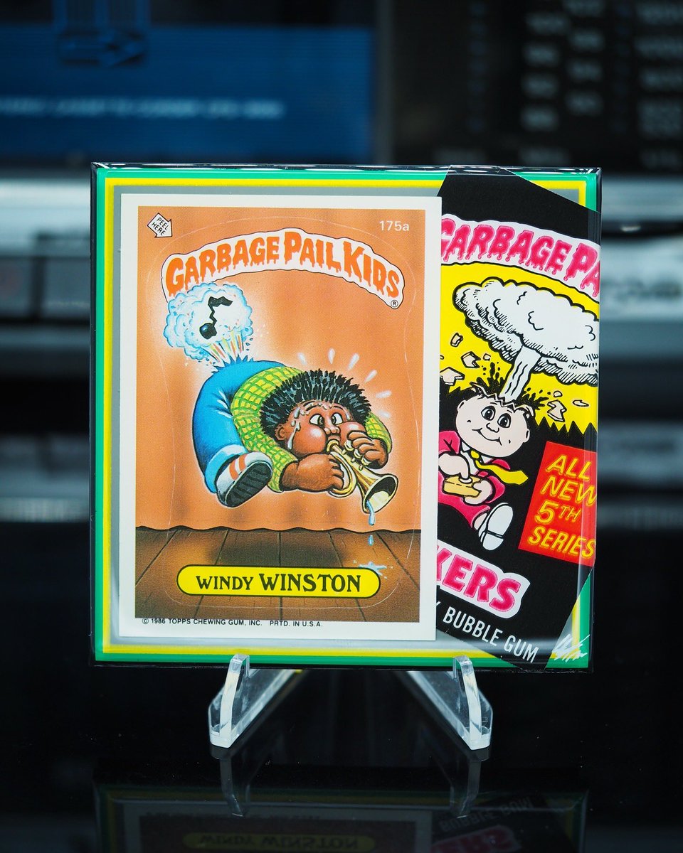 CardTiles's tweet photo. Starting the day off with some flatulence 💨 😆
Available at https://t.co/fOEl7THmXi
Who are my #gpk fans out there?
#classiccardtiles #garbagepailkids #fart #toot #windywinston #nostalgia #80s #80skid #waxpack https://t.co/mu8cWNZZFQ