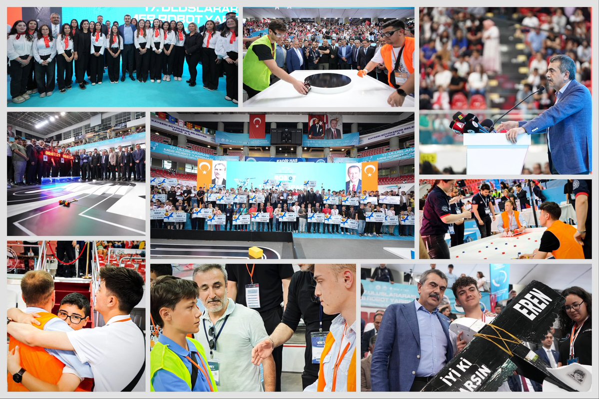 Millî Eğitim Bakanlığı (@tcmeb) on Twitter photo 🏆 17. Uluslararası MEB Robot Yarışması Ödül Töreni, Büyük Bir Coşkuyla Tamamlandı
Millî Eğitim Bakanı <a href="/Yusuf__Tekin/">Yusuf Tekin</a>: Eğitimde artık bilgi ezberlemek yerine beceri geliştirmeye odaklanıyoruz. Türkiye Yüzyılı’nın genç mühendisleri burada yetişiyor!
🤖 Katılım sağlayan tüm 🏆 17. Uluslararası MEB Robot Yarışması Ödül Töreni, Büyük Bir Coşkuyla Tamamlandı
Millî Eğitim Bakanı <a href="/Yusuf__Tekin/">Yusuf Tekin</a>: Eğitimde artık bilgi ezberlemek yerine beceri geliştirmeye odaklanıyoruz. Türkiye Yüzyılı’nın genç mühendisleri burada yetişiyor!
🤖 Katılım sağlayan tüm
