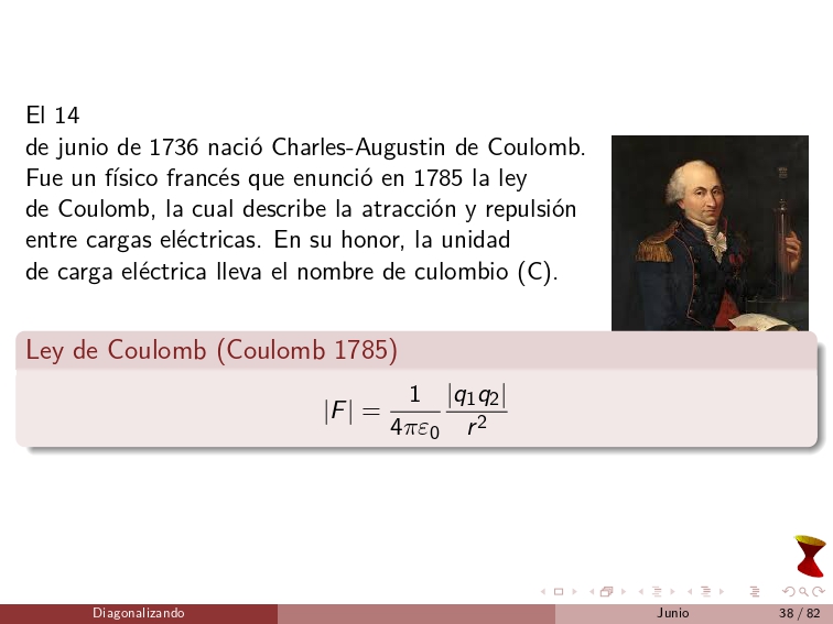 diagonalizando's tweet photo. On June 14, 1736, Charles-Augustin de Coulomb was born. He was a French physicist who, in 1785, stated Coulomb's Law, which describes the attraction and repulsion between electric charges. In his honor, the unit of electric charge is named the coulomb (C).
#ElectricForce https://t.co/eZ0nHK33mw
