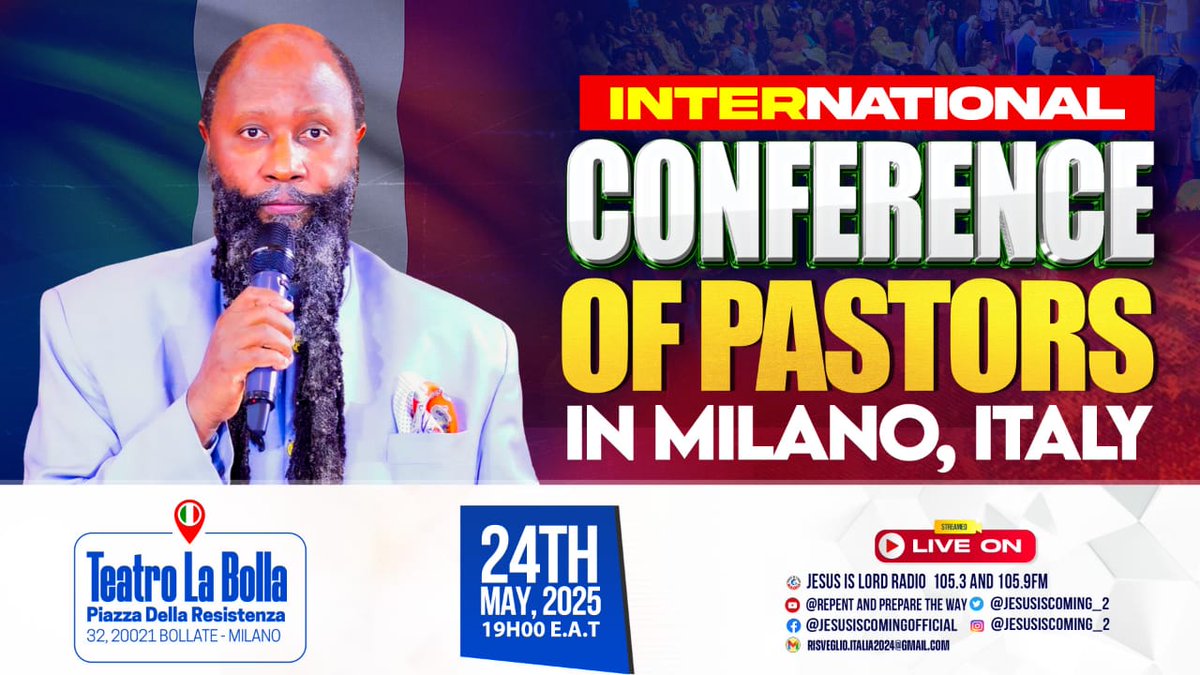 #TheGloriousWordOfGod by the Mightiest Prophets of Yahweh in the City of Milan, Italy offers us yet another chance to be prepared for Eternity.Welcome ye all.....
Live now!