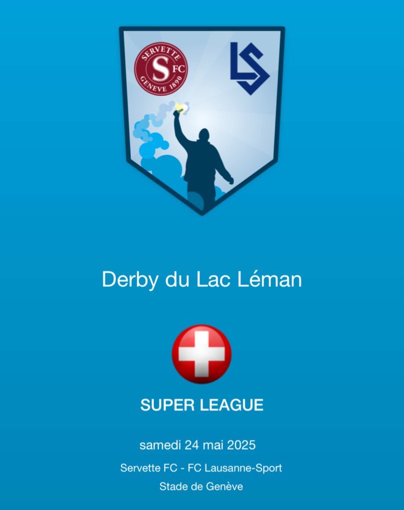 HERJAYY_'s tweet photo. « Étape 2/2. LE Derby du Lac Léman 🔥🇨🇭»
📅: Servette FC / FC Lausanne-Sport
⚽️: Samedi 24 mai
🏟: Stade de Genève
🏆: Super League
📸: Tribune
🚗: 89°
🌎: 4° pays : 🇨🇭
= 🇩🇪🇪🇸🇮🇹
#SuperLeague #Groundhopping #SFCFCLS https://t.co/iOAq82wr0d