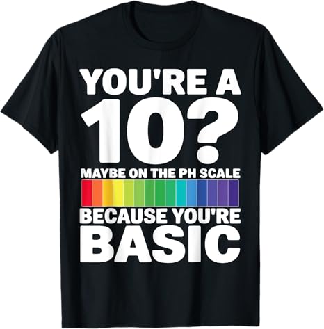 FamilYAHTrends's tweet photo. Just saw a t-shirt that says, "You're 10? Maybe on a PH scale because you're basic." 😂 Gotta love a little science humor! Who’s rocking their nerdy side today? #Sarcasm #ScienceHumor #TshirtVibes
👉https://t.co/AeVwoqKpXL https://t.co/UL1qfWh9CY