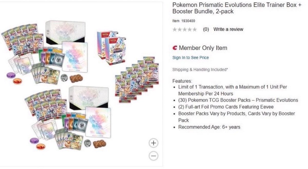 FastBreakCards's tweet image. Costco will be dropping Prismatic Evolutions bundles very soon !
These bundles have been loaded into both Costco monitors in our free discord.  For the absolute fastest notifications join the 100% free FBC discord monitoring community.

discord.gg/fastbreakcards