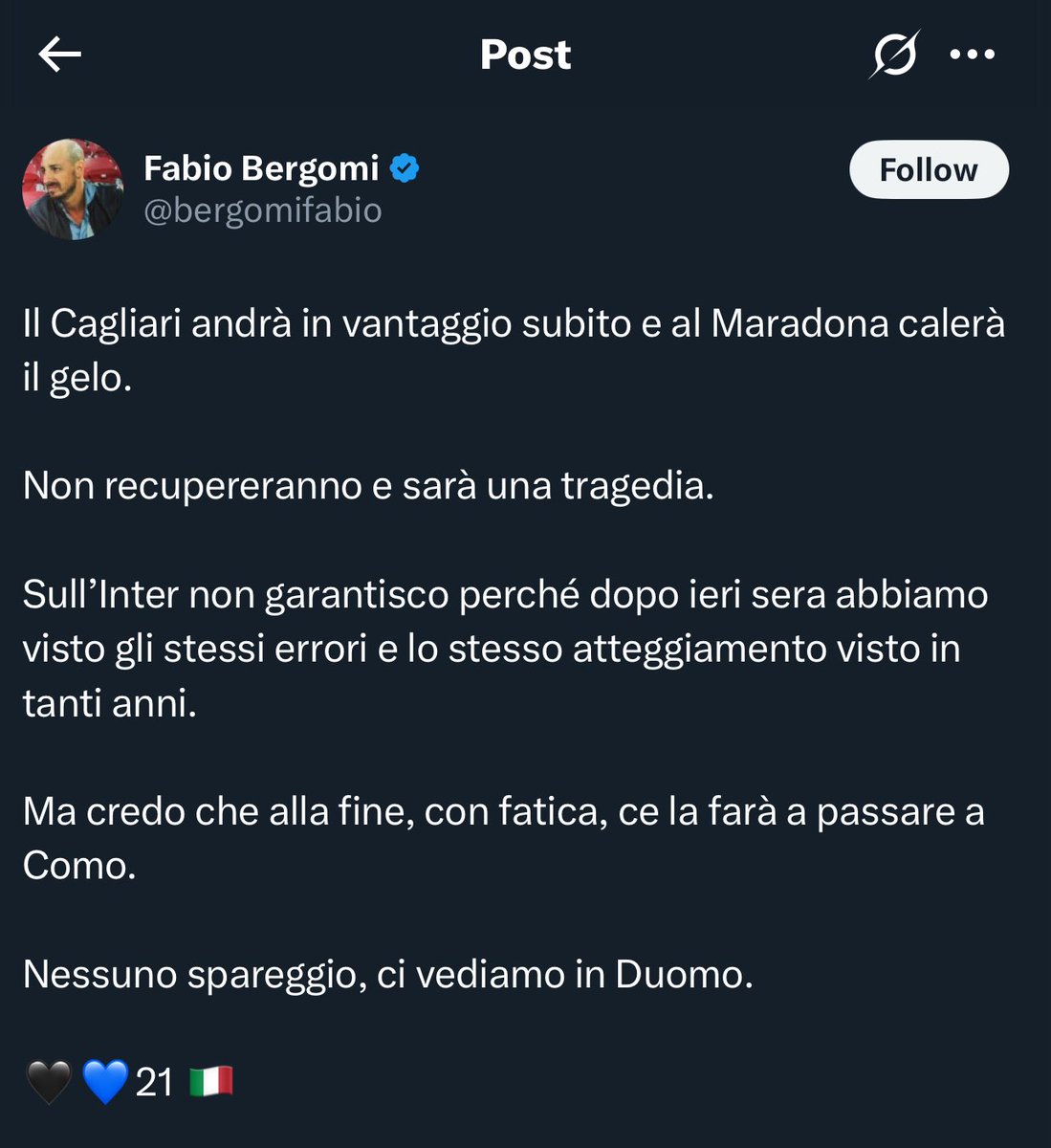 oduttor's tweet photo. @bergomifabio https://t.co/9oY2pIElyT