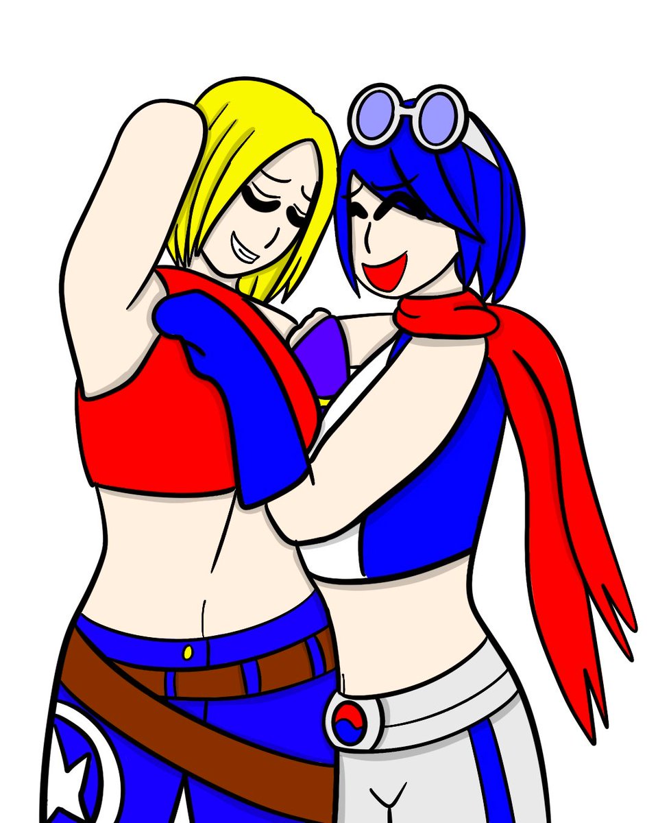 KaigunMontoya's tweet image. Happy birthday May Lee, 
Free hugs from her BFF Blue Mary 💙❤️💙❤️💙❤️
#KOF #KOFXV #MayLee #BlueMary