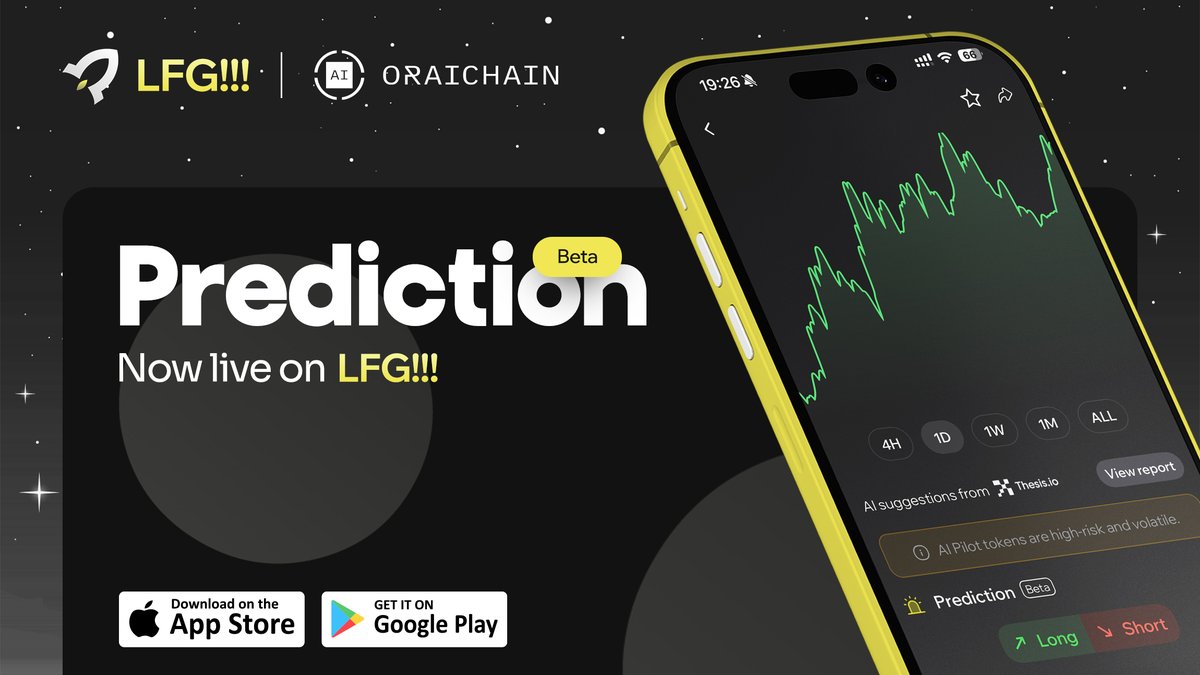 🔥 LFG!!! Prediction is LIVE (Beta)

Think you know where the market’s headed?
Put your instincts to the test with @LFG_land's Prediction – a new way to speculate on trending tokens across chains.

Deposit $USDAI now and make your call! 
👉  lfg.land

⚠️ This