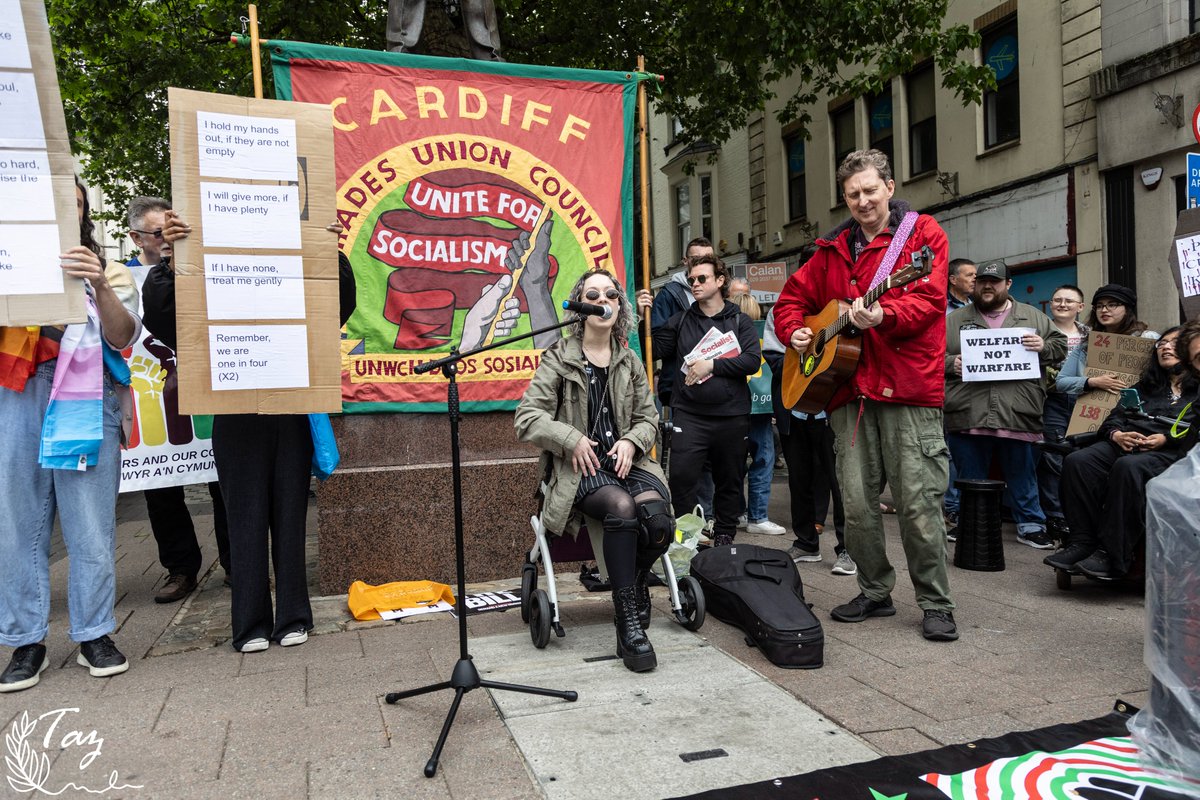 Some photos from today's 'Disability Benefit Cuts Protest' organised by Cardiff People's Assembly.