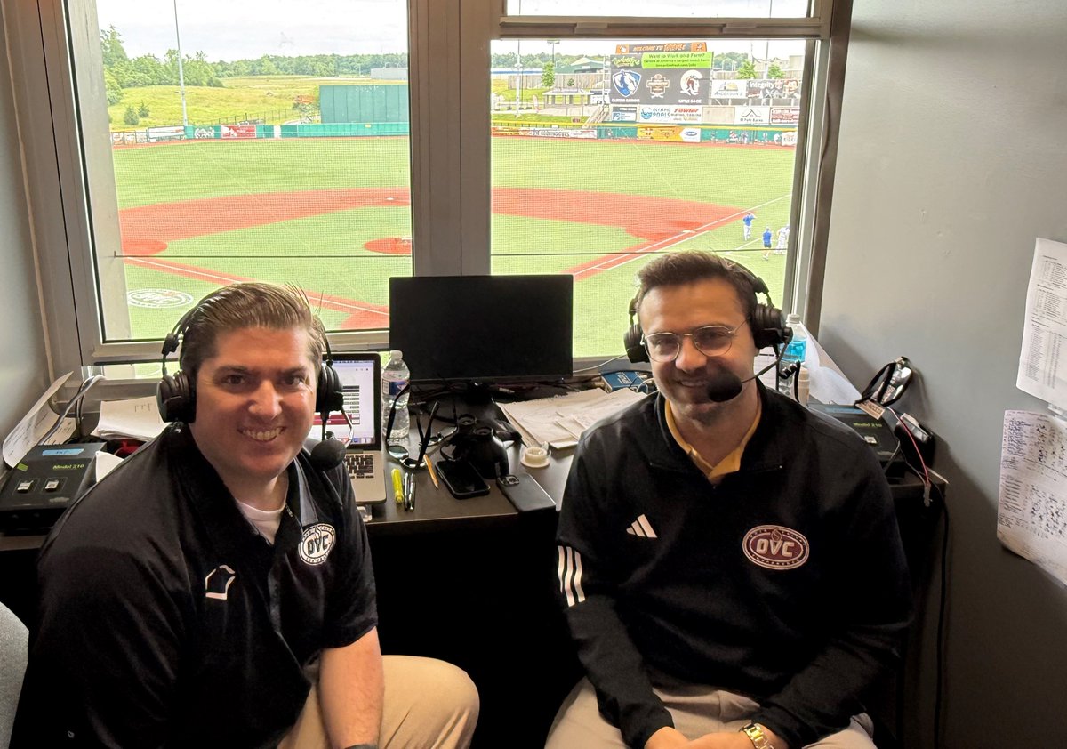 Thanks to <a href="/GrahamDoty/">Graham Doty</a> and <a href="/MaxThoma/">Max Thoma</a> for a tremendous job on the ESPN+ broadcasts this week. 

They have worked hard to paint the picture of our Championship this week.

#OVCit ⚾️
