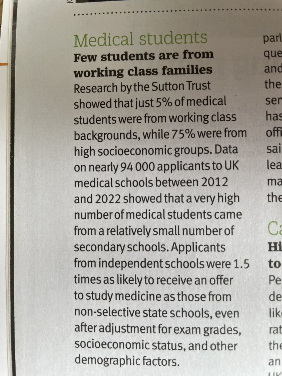 A couple of months ago in <a href="/bmj_latest/">The BMJ</a> (I’m that far behind!). 

This is something we should care about. We need a medical workforce that is diverse and who can relate to patients and others in the MDT.
