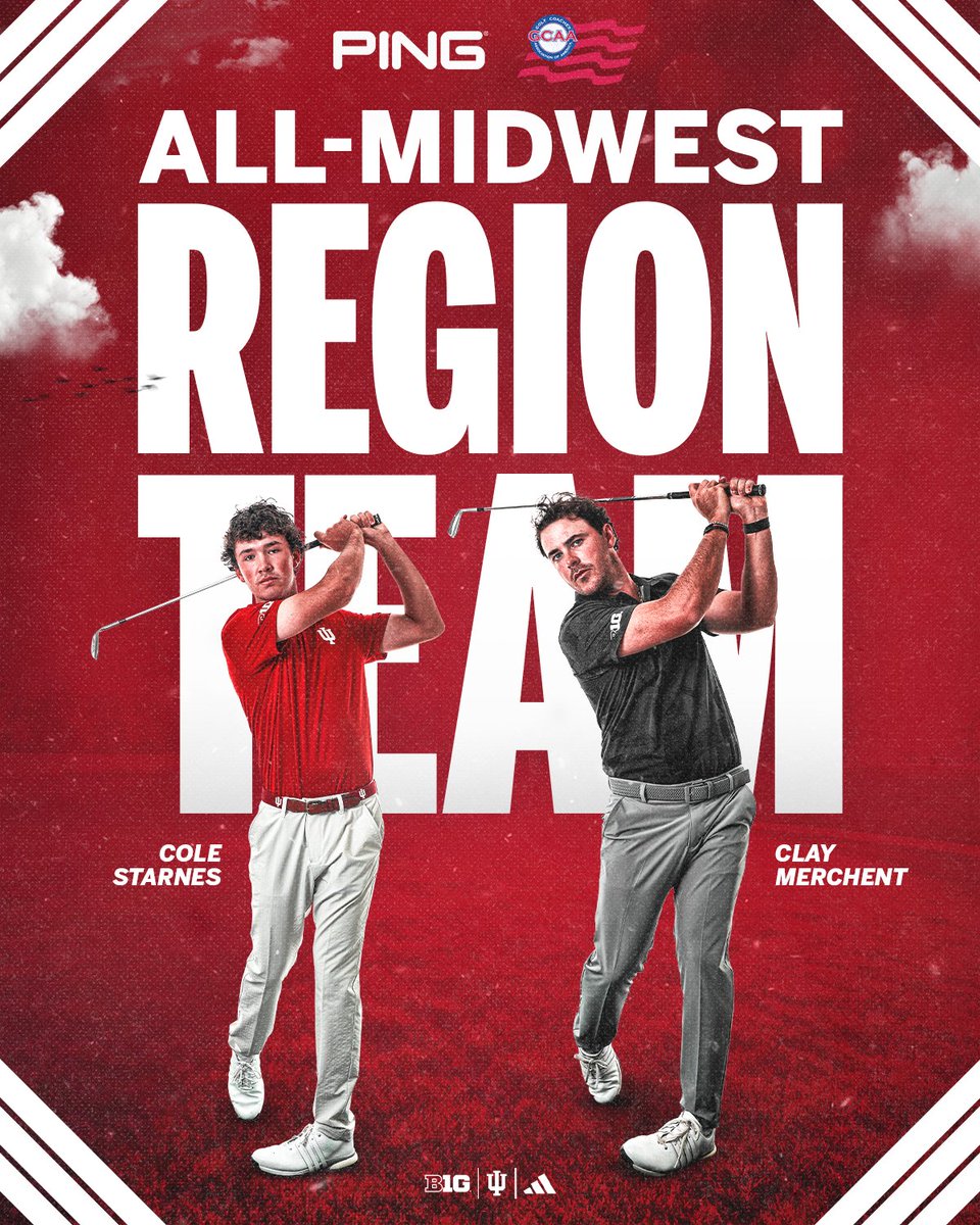 Congrats to Clay and Cole on being named 2025 NCAA Division I PING All-Midwest Region Team honorees!