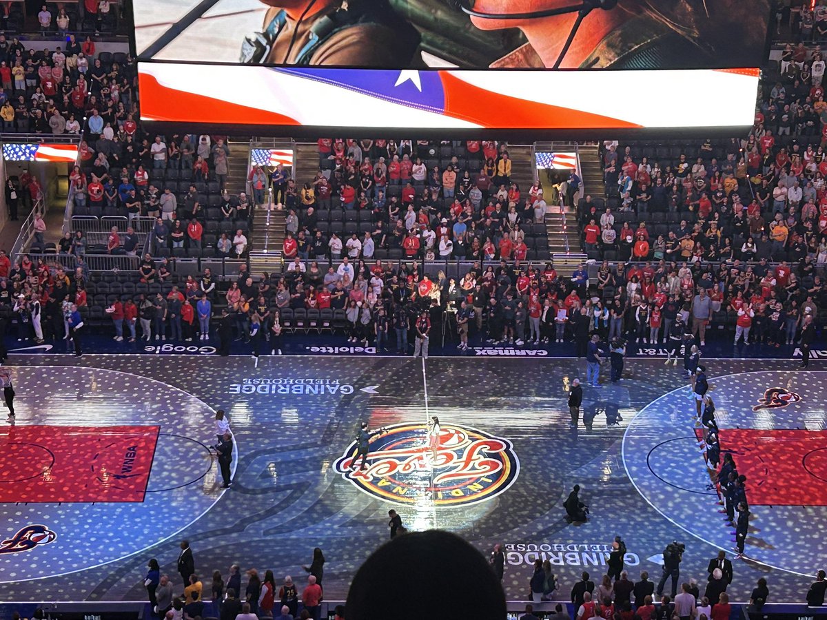Are the Fever the only team in the WNBA that stands on the court for the national anthem? The Liberty stayed in the locker room, after the Sky did last Saturday.
