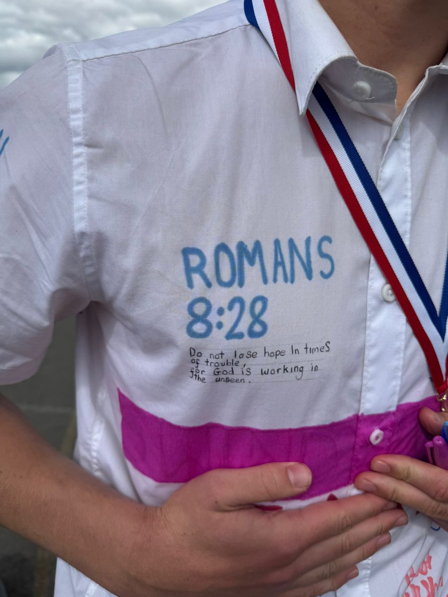 Celebrating our leavers with their custom shirts featuring meaningful Bible quotes—words that capture their journey, growth, and hopes as they end Yr11! 📖✨ #Y11Leavers #StCuthbertsFormingGreatMen #StCuthbertsFaith #StCuthbertsCommitment #StCuthbertsYr11