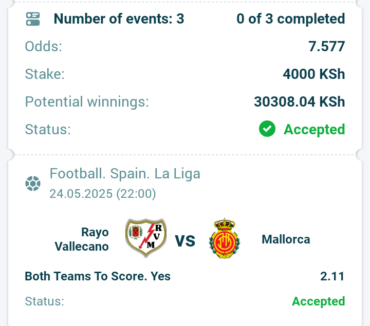 Easy La Liga Predictions 🇪🇸
7 odds. #iposiku 

BET ON 22BET 🟢 

Register: tinyurl.com/Rezyan
PROMOCODE: IPOSIKU 

BETCODE: 9NHNL