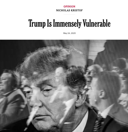 Raghu Venugopal MD (@raghu_venugopal) on Twitter photo Nicolas Kristof writes key lines of scrutiny where Trump is vulnerable:
-he is deeply corrupt
-he is hurting you in the pocketbook
-he looks down on you and thinks he can manipulate you
And "We critics of Trump have made innumerable mistakes" <a href="/NickKristof/">Nicholas Kristof</a>
nytimes.com/2025/05/24/opi⦠Nicolas Kristof writes key lines of scrutiny where Trump is vulnerable:
-he is deeply corrupt
-he is hurting you in the pocketbook
-he looks down on you and thinks he can manipulate you
And "We critics of Trump have made innumerable mistakes" <a href="/NickKristof/">Nicholas Kristof</a>
nytimes.com/2025/05/24/opiā¦
