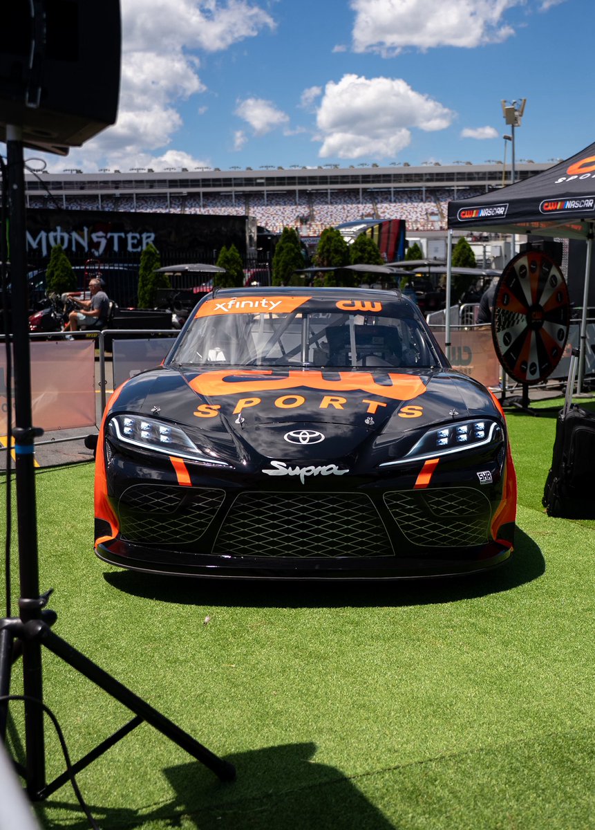 SamHuntRacing's tweet image. Actually brought two cars to Queen City this weekend… just one of them isn’t hitting the track! Checkout our @TheCW_Sports Toyota GR Supra in the infield at CLT. 

#LetsHunt | #TeamToyota