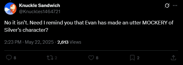 You're an utter mockery of a Knuckles fan.