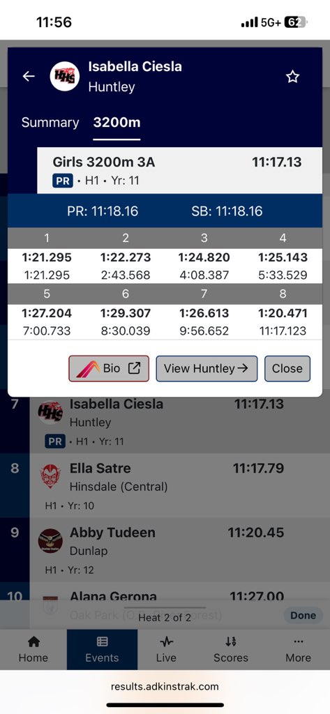 Izzy finishes her season with a PR at the state meet!