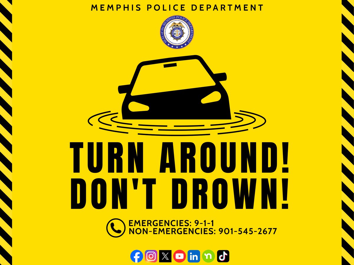 Flash Flooding can happen in an instant. Don't risk it. Turn Around! Don't Drown!

#DontDrownTurnAround #DriveSafely #MPD