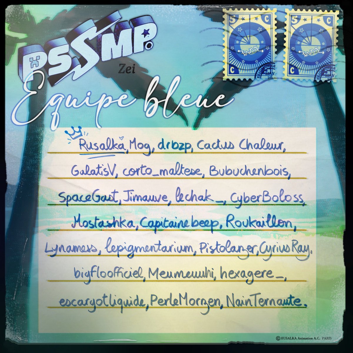 PSSMPupdate's tweet image. Les équipes des participant·es de cette saison! 🥳 Alors, vous pariez sur quelle team? #PSSMP3
PS: en commentaire vous trouverez un linktree avec les liens de tout le monde !