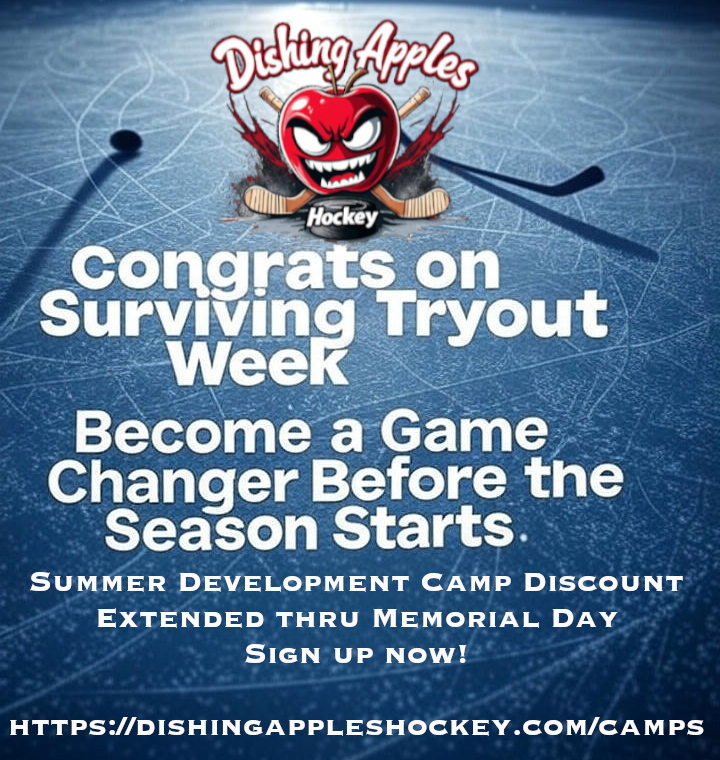 DshngApplesHcky's tweet photo. You survived Tryout Week!  Maximize the offseason, use it to grow, ready to show up a difference maker, demanding ice time &amp; increased roles.  Be a game-changer by signing up for the Hockey Development Camp.  

Discount extended thru Memorial Day:
https://t.co/fJNGfnLURo https://t.co/XQrnIGb8y5