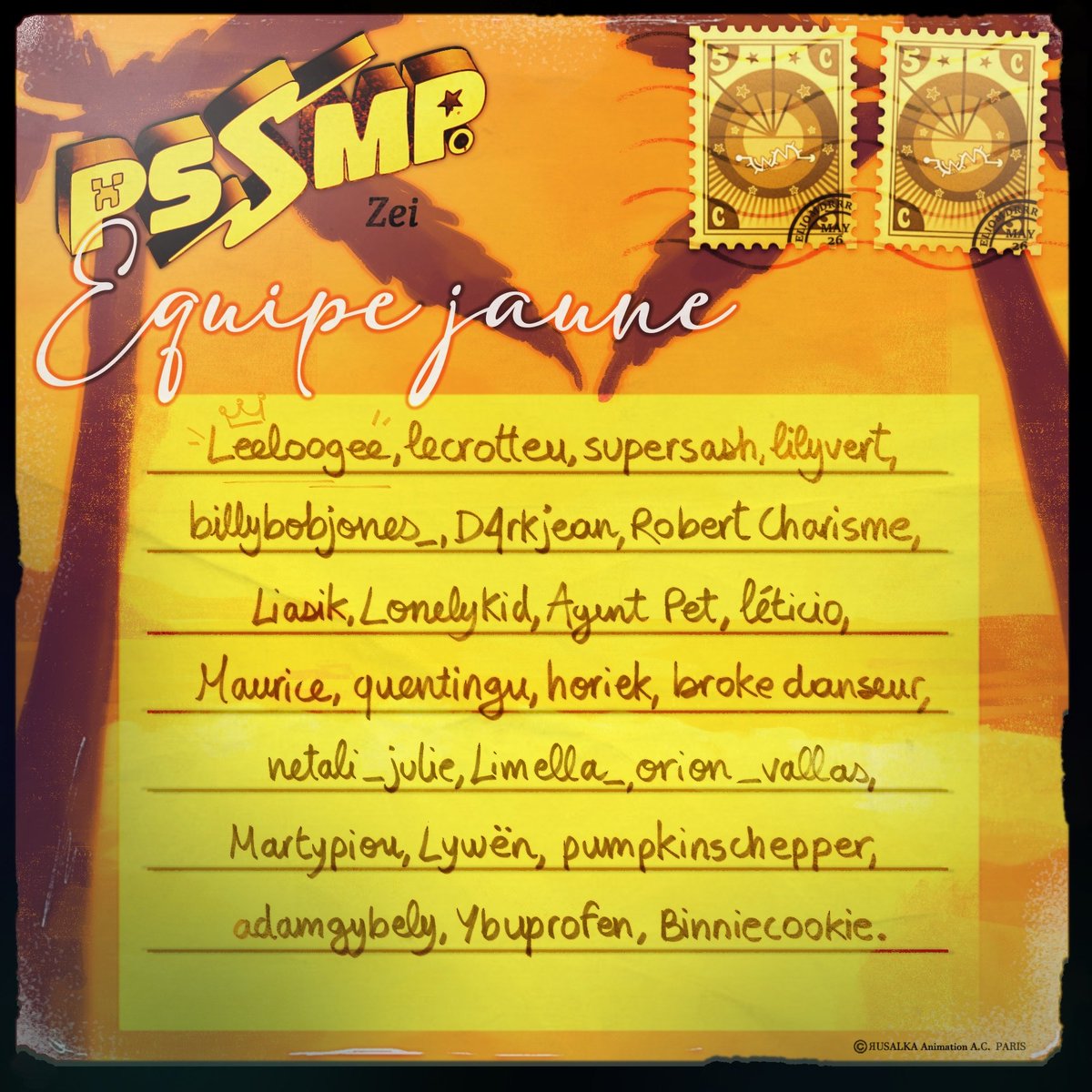 PSSMPupdate's tweet image. Les équipes des participant·es de cette saison! 🥳 Alors, vous pariez sur quelle team? #PSSMP3
PS: en commentaire vous trouverez un linktree avec les liens de tout le monde !