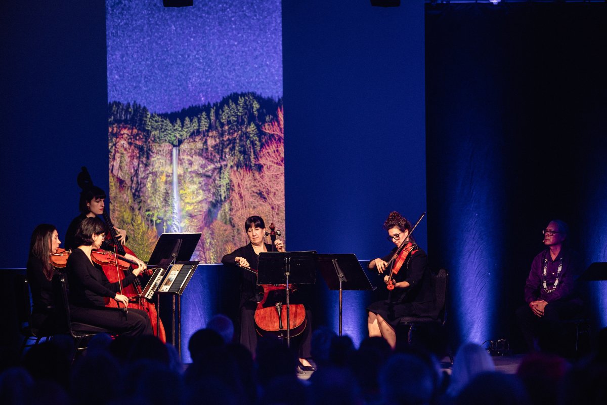 This week, the Oregon Symphony and the Native Arts + Cultures Foundation (NACF) hosted a free performance and artist Q&amp;A around the original multimedia work, "Celilo Falls." Join us at the Arlene Schnitzer Concert Hall, June 7-9, to see the concert in full! 
📸: Jason Quigley