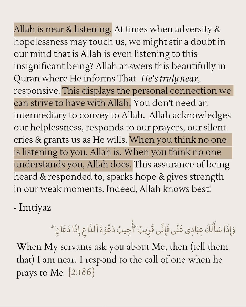 Al__Quraan's tweet photo. Allah is near and listening https://t.co/5fp7sA5EXN