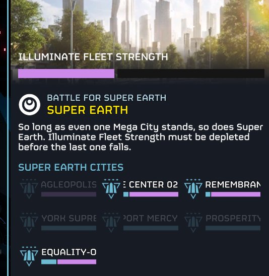 HelldiversAlert's tweet photo. Multiple Megacities are on the verge of falling. All Helldivers must rally to their immediate defense. https://t.co/aTuYHbZ8V5