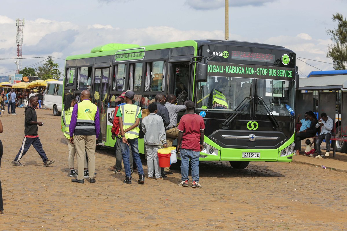 BasiGo Rwanda 🇷🇼 (@basigorwanda) on Twitter photo Today marks a new future for public transport in Kigali! The first all-electric buses now run on the Nyabugogo–Kabuga route, thanks to the united efforts of <a href="/RURA_RWANDA/">Rwanda Utilities Regulatory Authority - RURA</a>, <a href="/CityofKigali/">City of Kigali</a>, <a href="/BasiGoRwanda/">BasiGo Rwanda 🇷🇼</a> & operators: <a href="/kbs_rwanda/">Kigali Bus Services</a> <a href="/JaliTransport/">Jali Transport Ltd</a> <a href="/VolcanoLtd/">VOLCANO</a> @SUdirectRwanda #EVs Today marks a new future for public transport in Kigali! The first all-electric buses now run on the Nyabugogo–Kabuga route, thanks to the united efforts of <a href="/RURA_RWANDA/">Rwanda Utilities Regulatory Authority - RURA</a>, <a href="/CityofKigali/">City of Kigali</a>, <a href="/BasiGoRwanda/">BasiGo Rwanda 🇷🇼</a> & operators: <a href="/kbs_rwanda/">Kigali Bus Services</a> <a href="/JaliTransport/">Jali Transport Ltd</a> <a href="/VolcanoLtd/">VOLCANO</a> @SUdirectRwanda #EVs