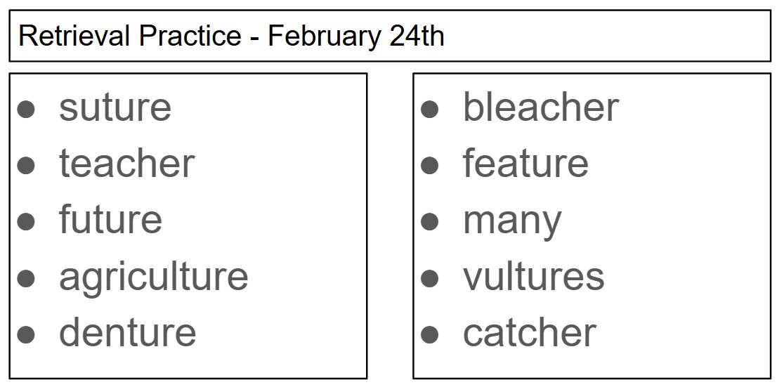 Sean Morrisey (@smorrisey) on Twitter photo Here is a fantastic spelling blog from <a href="/idkknowitall/">Daniel Kliger</a>
substack.com/home/post/p-15…
After reading this I realized I needed to add a quick daily spelling dictation to my skills block. It has helped my Ss immensely. Previously, my Ss learned the suffix -ure and the sound ture makes. Here is a fantastic spelling blog from <a href="/idkknowitall/">Daniel Kliger</a>
substack.com/home/post/p-15…
After reading this I realized I needed to add a quick daily spelling dictation to my skills block. It has helped my Ss immensely. Previously, my Ss learned the suffix -ure and the sound ture makes.
