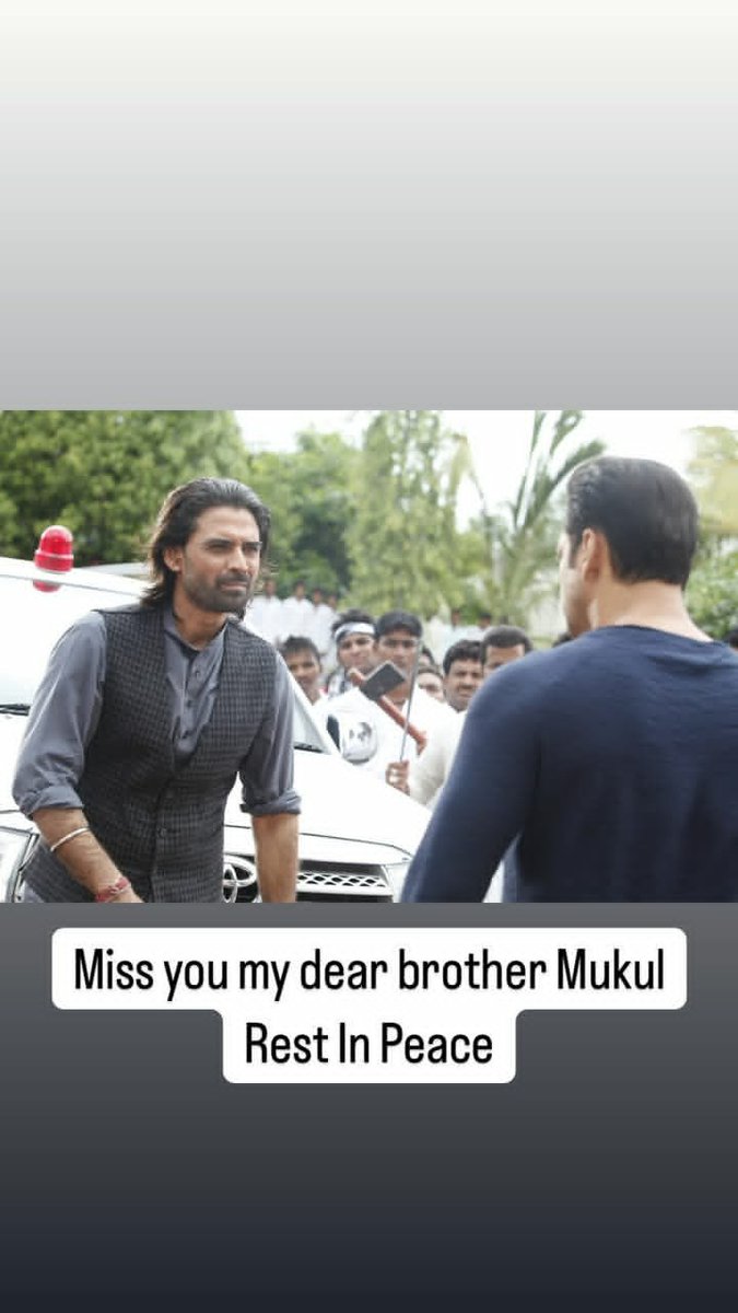 anasansari3459's tweet photo. Megastar #SalmanKhan's #Instagram Story And #X Post #RIP for Actor #MukulDev.

#RIPMukulDev #JaiHo #RahulDev 

RIP #MukulDev 🙏 https://t.co/63EAqXkY3q
