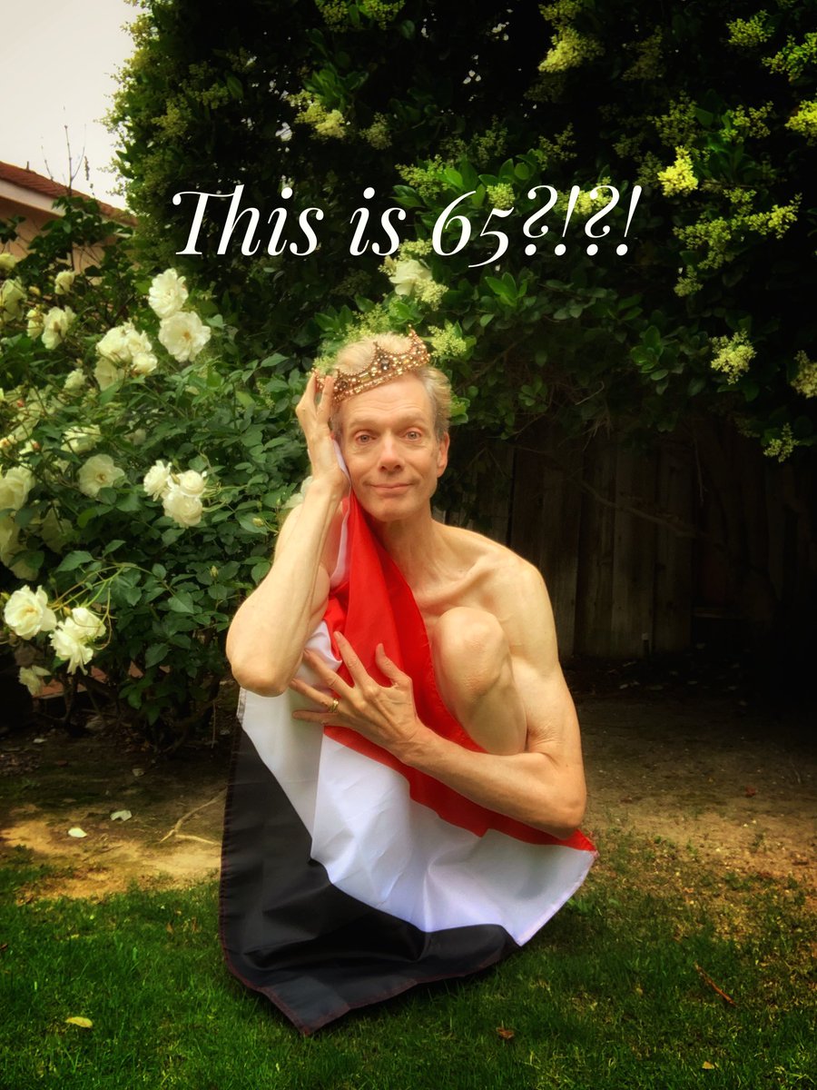 actordougjones's tweet image. His Grace, Duke Douglas of Sealand is now officially a senior citizen. I contemplated a more dignified photo for this occasion, but undressed under the Sealand flag instead. A birthday suit tradition that started In 2019 if you scroll back.
#birthday #seniorcitizen #nakedoldguy
