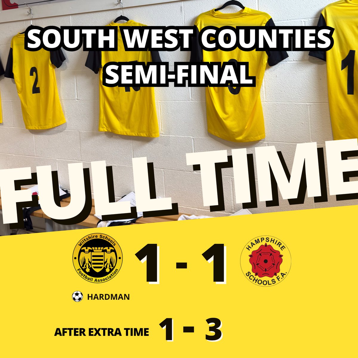 Wiltshire Schools FA (@wilts_schoolsfa) on Twitter photo The season comes to an end for the u16 boys. No goals at half time. It took a Leon Hardman equaliser to take us to extra time after <a href="/HantsSchoolsFA/">Hampshire Schools FA</a> had taken the lead.
Extra time was decided by two well taken clinical finishes. We wish Hampshire all the best for the final 🏆☺️ The season comes to an end for the u16 boys. No goals at half time. It took a Leon Hardman equaliser to take us to extra time after <a href="/HantsSchoolsFA/">Hampshire Schools FA</a> had taken the lead.
Extra time was decided by two well taken clinical finishes. We wish Hampshire all the best for the final 🏆☺️