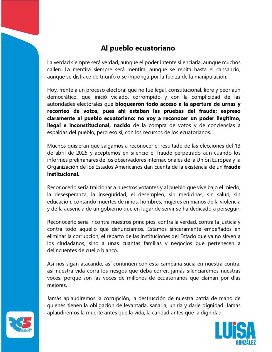 Luisa González tweet media