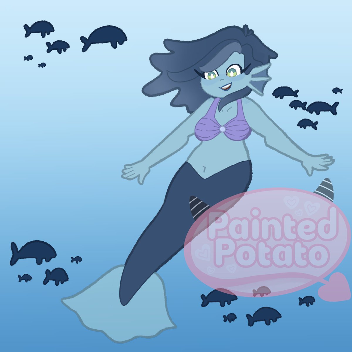 APaintedPotato's tweet photo. #Mermay day 24: Watercolor!
#mermaywatercolor2025 #mermaywatercolor #mermay2025watercolor #watercolor #mermaid #myart #procreateart https://t.co/PlGA2Zqjg0