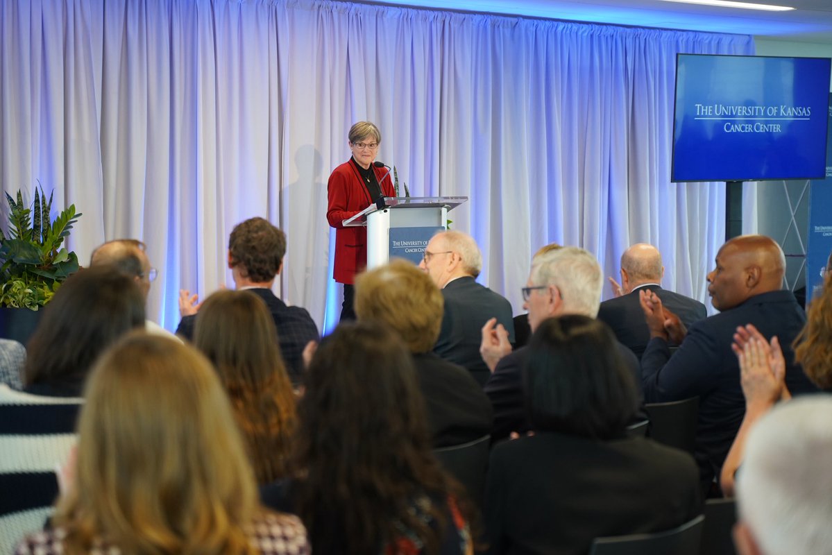 Governor Laura Kelly (@govlaurakelly) on Twitter photo I joined <a href="/KUMedCenter/">KU Medical Center</a> and <a href="/KUHospital/">The University of Kansas Health System</a> yesterday to break ground on its new world-class cancer center. The cutting-edge research conducted at KU has already saved so many lives. This new building means researchers and clinicians will be able to do more — and they’ll do it faster. I joined <a href="/KUMedCenter/">KU Medical Center</a> and <a href="/KUHospital/">The University of Kansas Health System</a> yesterday to break ground on its new world-class cancer center. The cutting-edge research conducted at KU has already saved so many lives. This new building means researchers and clinicians will be able to do more — and they’ll do it faster.