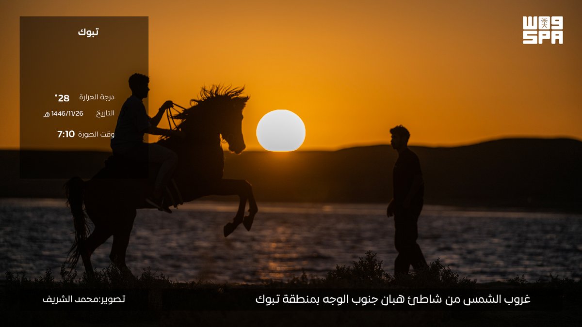 غروب الشمس من تبوك.
#واس_عام